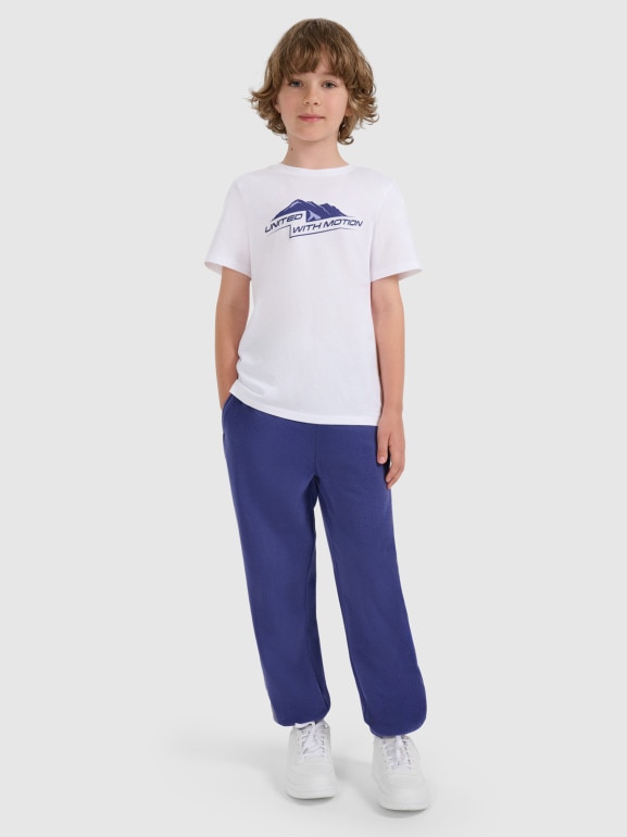 Chłopięce spodnie polarowe 4F 4FJWAW25TTROM1254 - granatowe