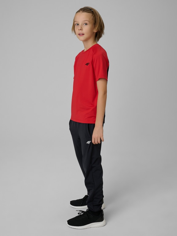 Chłopięce spodnie treningowe 4F 4FJWSS26TFTRM1152 - czarne