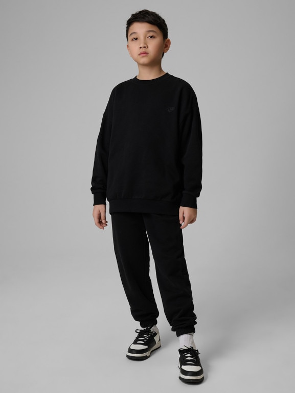 Chłopięcy komplet dresowy 4F 4FJRSS26TAPSM213 - czarny