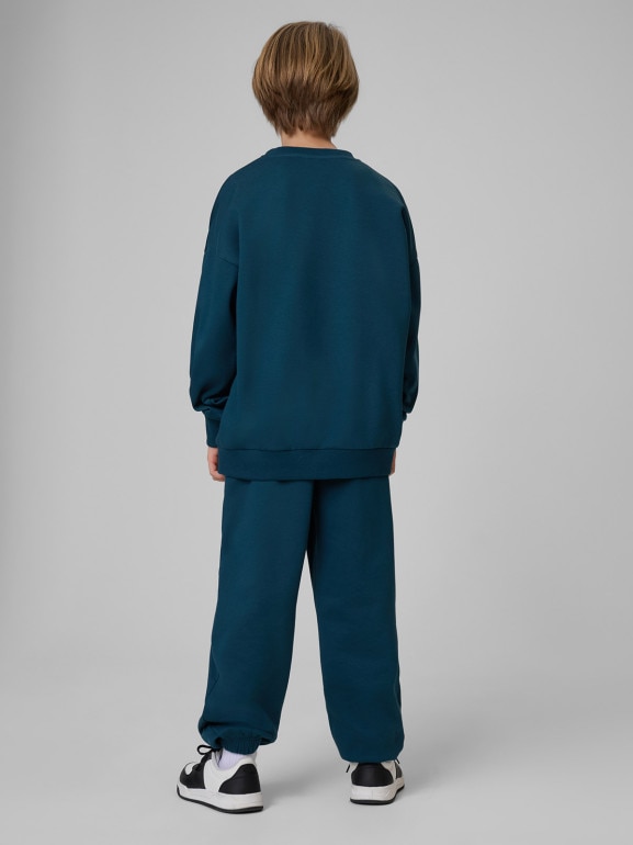 Chłopięcy komplet dresowy 4F 4FJRSS26TAPSM213 - turkusowy
