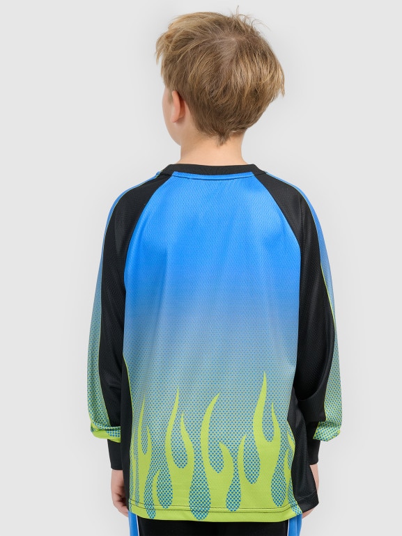 Chłopięcy longsleeve treningowy 4F 4FJRSS26TLONM663 - multikolor