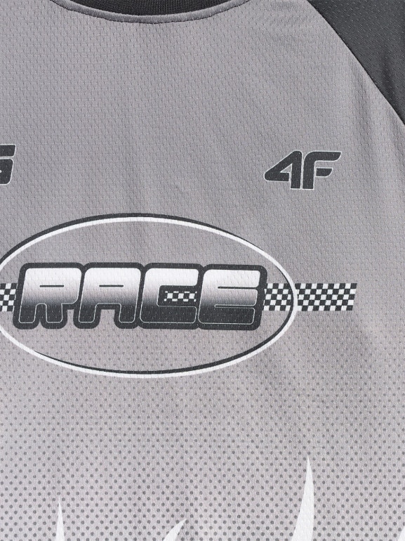 Chłopięcy longsleeve treningowy 4F 4FJRSS26TLONM663 - multikolor