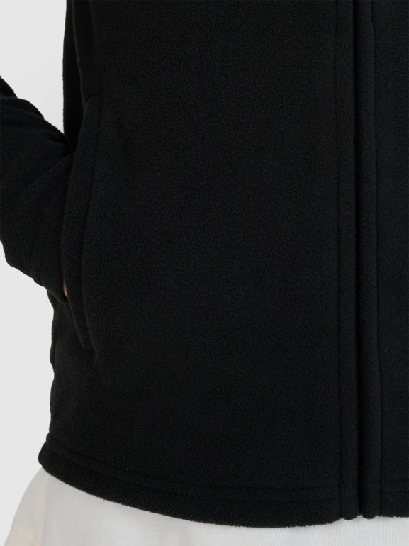 Chłopięcy polar rozpinany bez kaptura 4F 4FJRSS25TFLEM392 - czarny