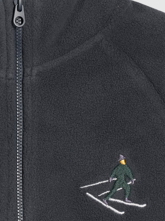 Chłopięcy polar rozpinany ze stójką 4F 4FJRAW25TFLEM438 - granatowy