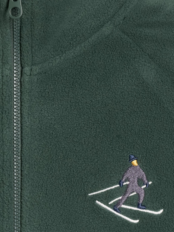 Chłopięcy polar rozpinany ze stójką 4F 4FJRAW25TFLEM438 - zielony