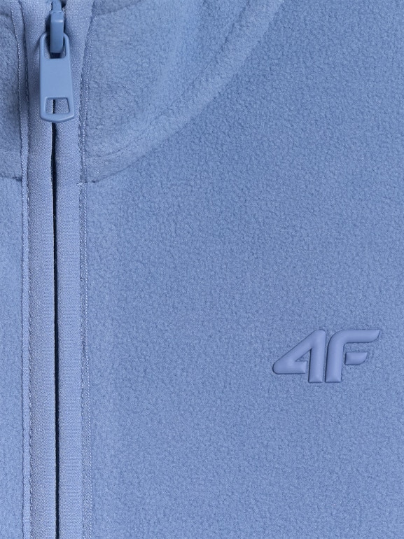 Chłopięcy polar rozpinany ze stójką 4F 4FJRSS26TFLEM508 - granatowy
