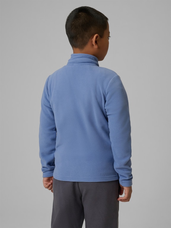 Chłopięcy polar rozpinany ze stójką 4F 4FJRSS26TFLEM508 - granatowy