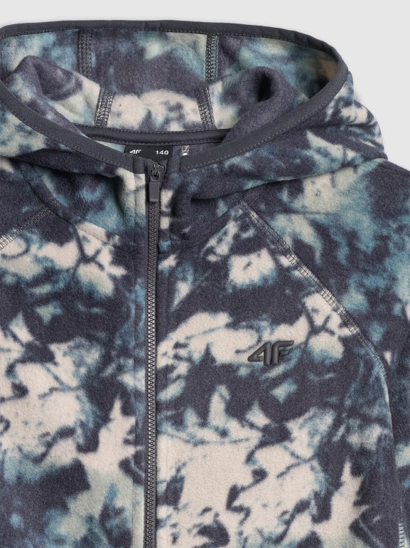 Chłopięcy polar z nadrukiem 4F 4FJRSS26TFLEM498 - multikolor
