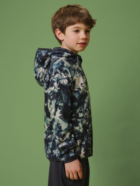 Chłopięcy polar z nadrukiem 4F 4FJRSS26TFLEM498 - multikolor