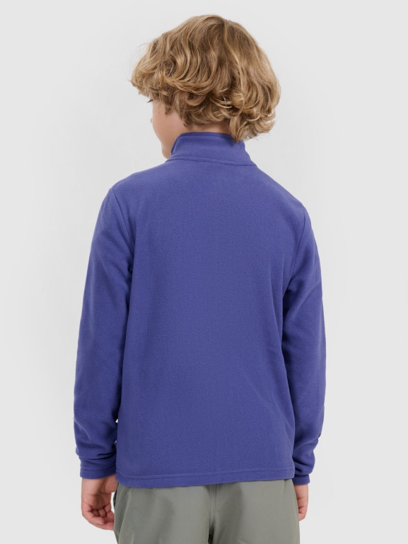 Chłopięcy polar ze stójką 4F 4FJRAW25TFLEM436 - niebieski