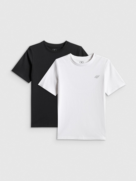 Chłopięcy t-shirt basic (2-pack) 4F 4FJRSS26TTSHM4013 - multikolor