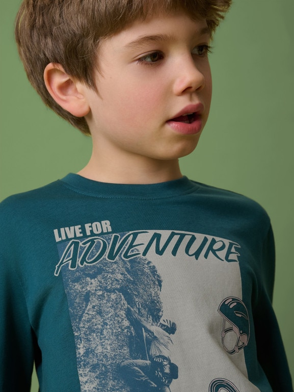 Chłopięcy t-shirt z 4F 4FJRSS26TTSHM3694 - turkusowy