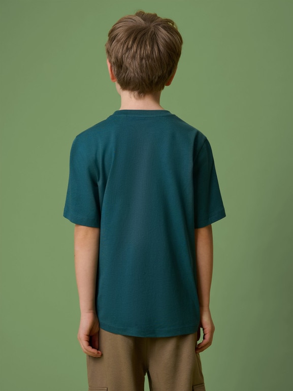 Chłopięcy t-shirt z 4F 4FJRSS26TTSHM3694 - turkusowy