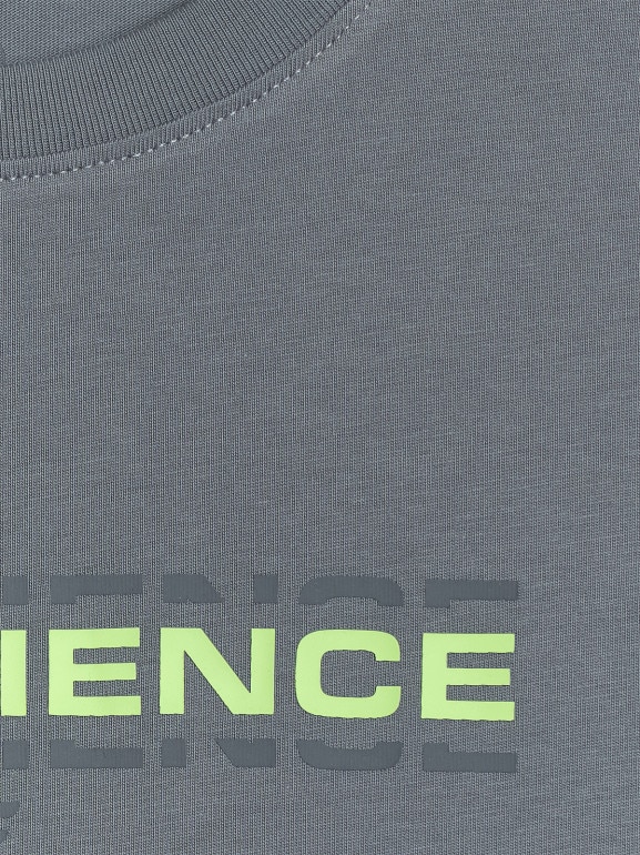 Chłopięcy t-shirt z nadrukiem 4F 4FJRAW25TTSHM3166- szary