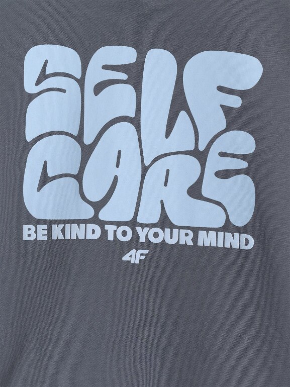 Chłopięcy t-shirt z nadrukiem 4F 4FJRAW25TTSHM3205 - szary