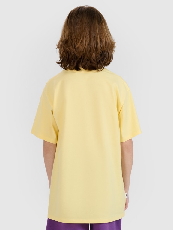 Chłopięcy t-shirt z nadrukiem 4F 4FJRSS25TTSHM2639 - żółty
