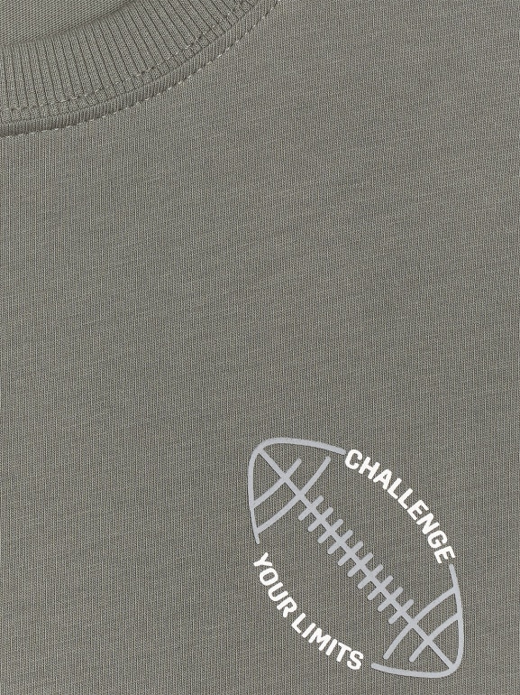 Chłopięcy t-shirt z nadrukiem 4F 4FJWAW25TTSHM2412 - szary