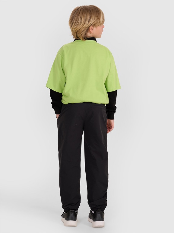 Chłopięcy t-shirt z nadrukiem 4F 4FJWAW25TTSHM2412 - zielony