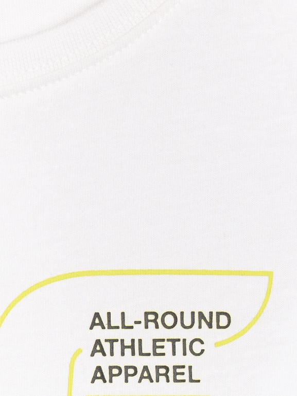 Chłopięcy t-shirt z nadrukiem 4F 4FJWAW25TTSHM2417 - biały