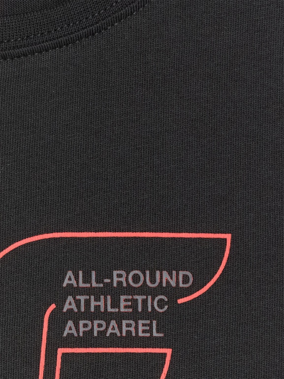 Chłopięcy t-shirt z nadrukiem 4F 4FJWAW25TTSHM2417 - czarny