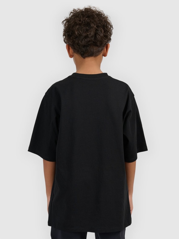 Chłopięcy t-shirt z nadrukiem 4F 4FJWSS26TFTSM1968 - czarny