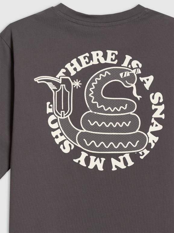 Chłopięcy t-shirt z nadrukiem 4F 4FJWSS26TTSHM2813 - szary