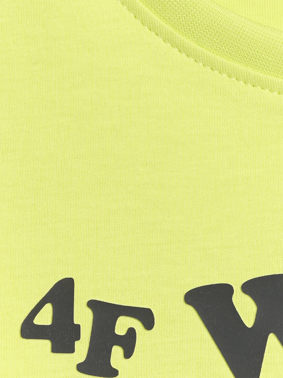 Chłopięcy t-shirt z nadrukiem 4F 4FJWSS26TTSHM2816 - żółty