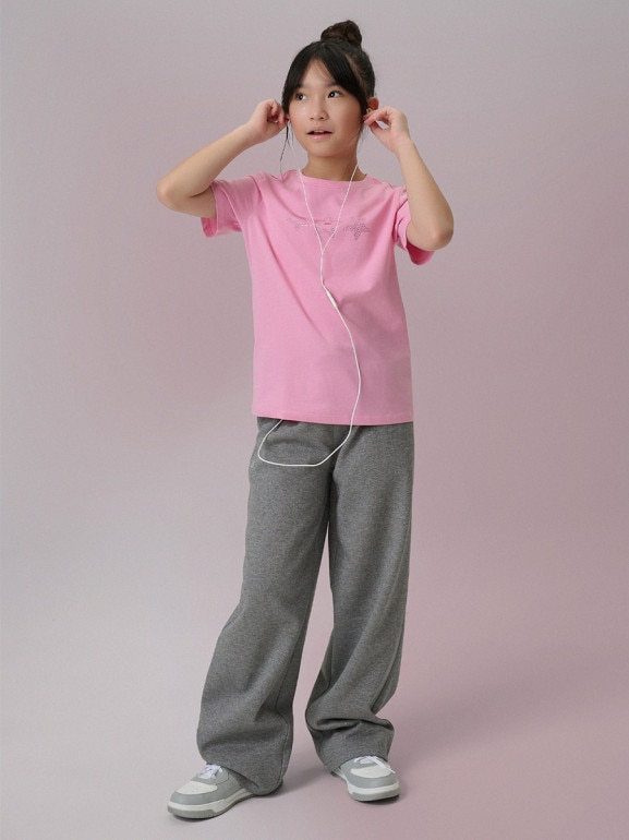 Dziewczęcy t-shirt z nadrukiem 4F 4FJRSS26TTSHF3455 - różowy