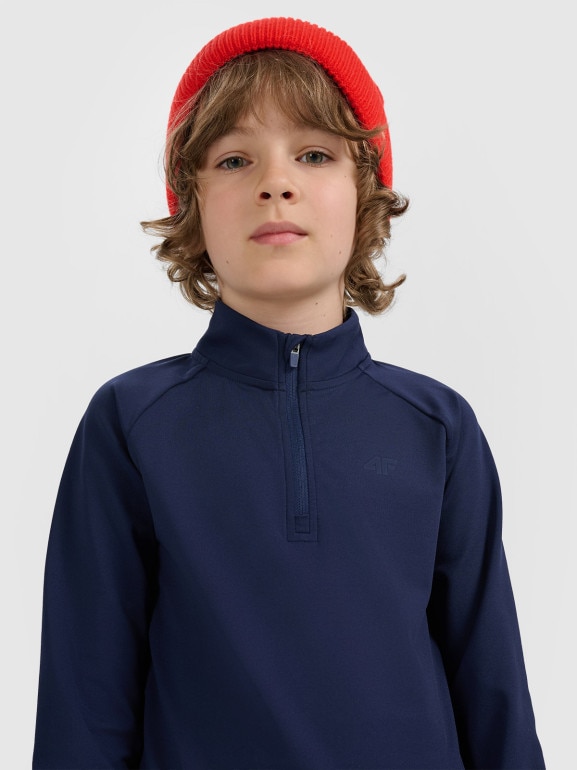 Dziecięca bielizna termiczna ocieplana (góra) 4F 4FJRAW25UBRUU115 - granatowa