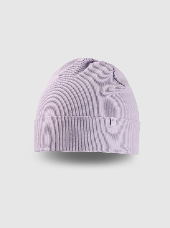Dziecięca czapka beanie 4F 4FJRSS26ACAPU0766 - fioletowa