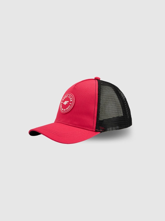 Dziecięca czapka z daszkiem trucker 4F 4FJRSS26ACABU600 - różowa