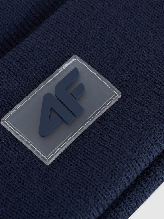 Dziecięca czapka zimowa 4F 4FJRAW25ACAPU0743 - granatowa