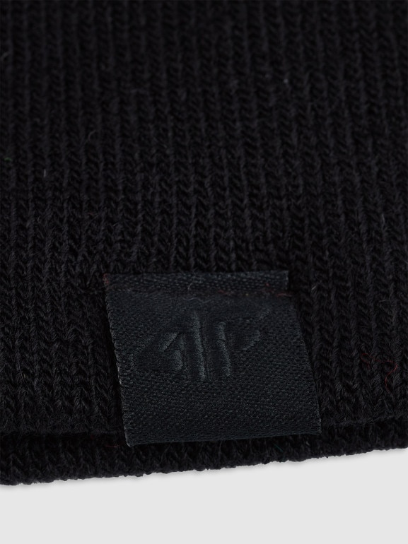 Dziecięca czapka zimowa 4F 4FJWAW25ACAPU602 - czarna