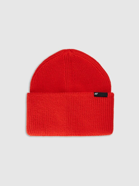Dziecięca czapka zimowa 4F 4FJWAW25ACAPU652 - czerwona