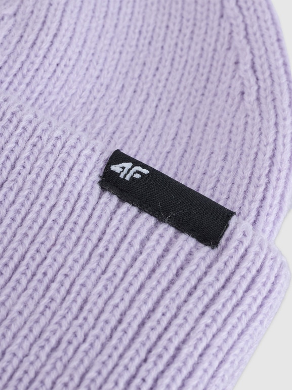 Dziecięca czapka zimowa 4F 4FJWAW25ACAPU652 - fioletowa