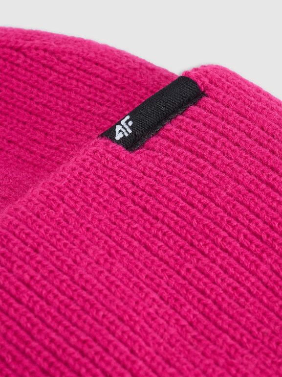 Dziecięca czapka zimowa 4F 4FJWAW25ACAPU652 - różowa