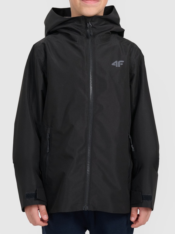 Dziecięca kurtka przejściowa 4F 4FJWSS26TTJAU0959 - czarna