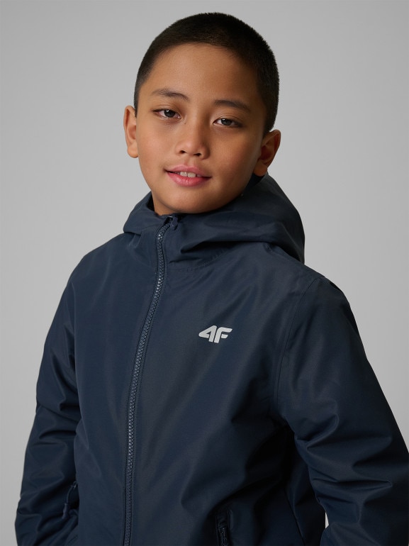 Dziecięca kurtka przejściowa 4F 4FJWSS26TTJAU0959 - granatowa