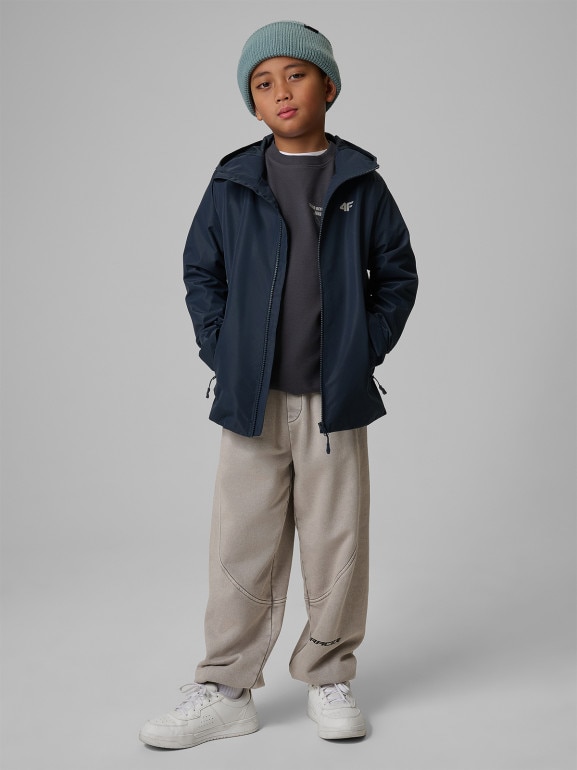 Dziecięca kurtka przejściowa 4F 4FJWSS26TTJAU0959 - granatowa