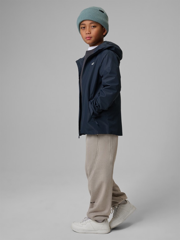 Dziecięca kurtka przejściowa 4F 4FJWSS26TTJAU0959 - granatowa