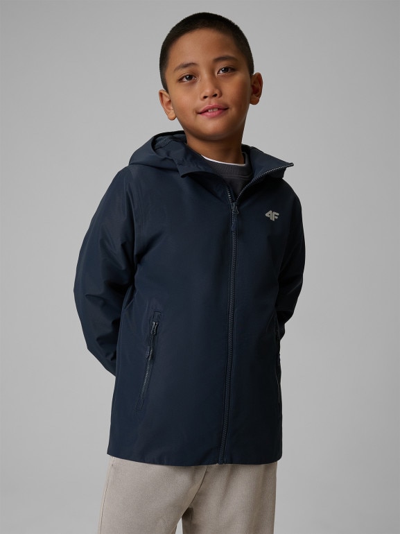 Dziecięca kurtka przejściowa 4F 4FJWSS26TTJAU0959 - granatowa