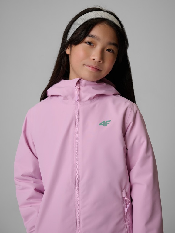 Dziecięca kurtka przejściowa 4F 4FJWSS26TTJAU0959 - różowa