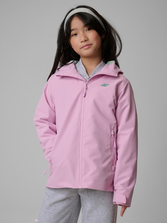 Dziecięca kurtka przejściowa 4F 4FJWSS26TTJAU0959 - różowa