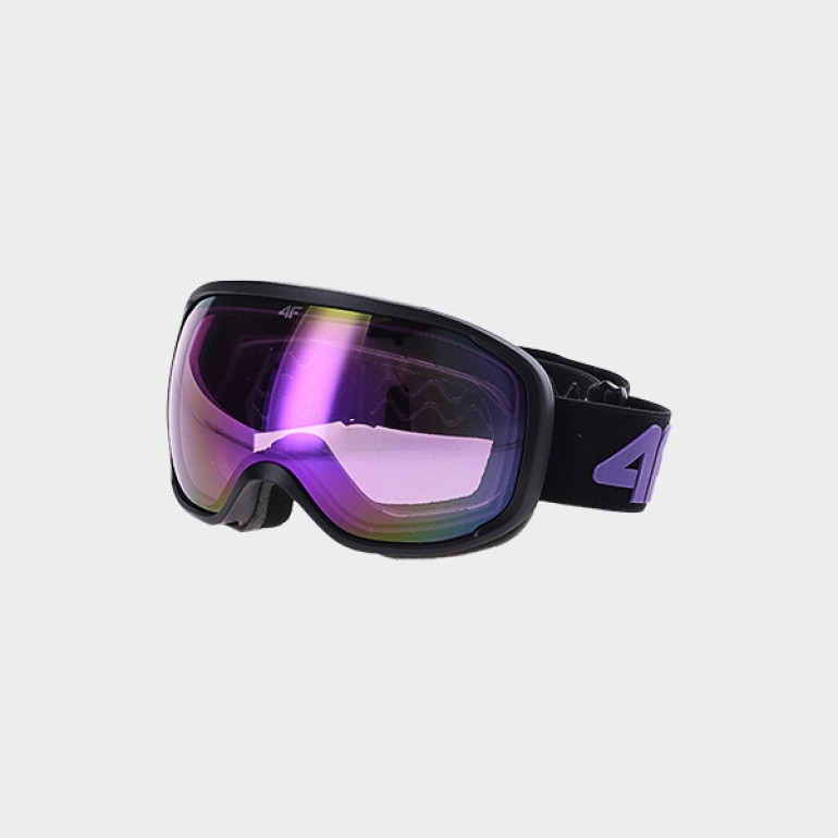 Dziecięce gogle narciarskie z powłoką lustrzaną 4F 4FJWAW24AGOGU042 - fioletowe