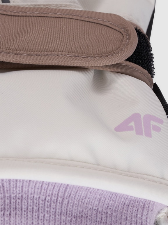 Dziecięce rękawice narciarskie Thinsulate 4F 4FJWAW25AFGLU200 - beżowe