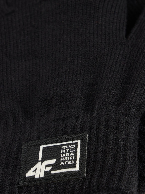 Dziecięce rękawiczki dzianinowe 4F 4FJRAW25AGLOU146 - czarne