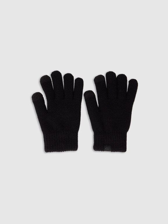 Dziecięce rękawiczki Soft Touch 4F 4FJWAW25AGLOU154 - czarne