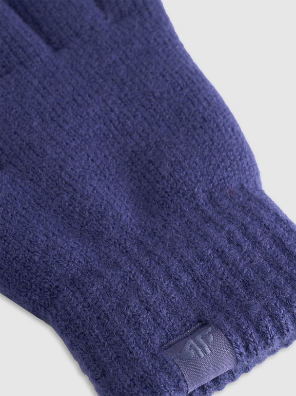Dziecięce rękawiczki Soft Touch 4F 4FJWAW25AGLOU154 - granatowe