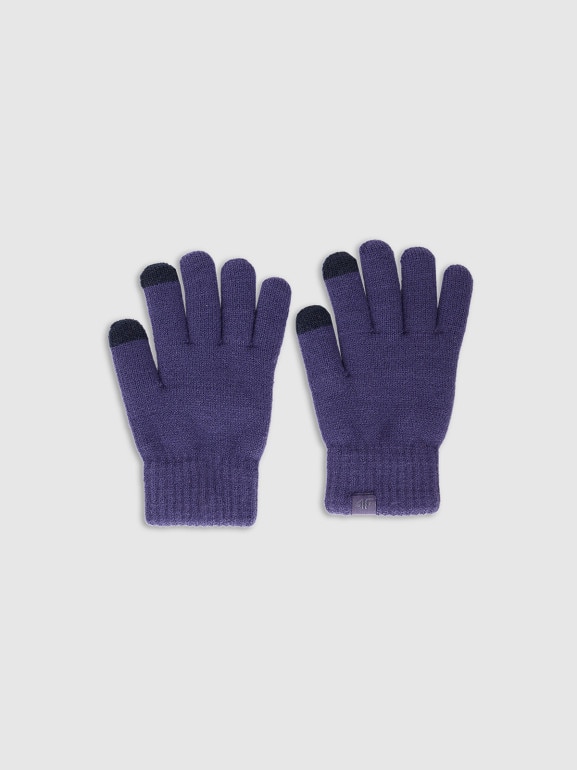 Dziecięce rękawiczki Soft Touch 4F 4FJWAW25AGLOU154 - granatowe