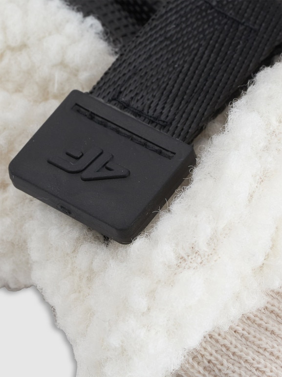 Dziecięce rękawiczki z jednym palcem 4F 4FJWAW25AGLOU155 - beżowe